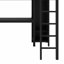 Lit mezzanine en métal avec garde-robe et bureau en L, cubes de rangement et tablettes-134273845