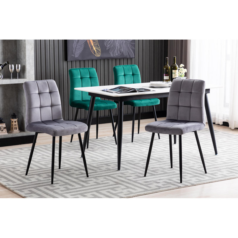 Coffield 50cm H Upholstered Side Chair, Grey