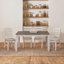 Ensemble de salle à manger décontracté 5 pièces avec table rectangulaire et 4 chaises rembourrées, finition bois bicolore