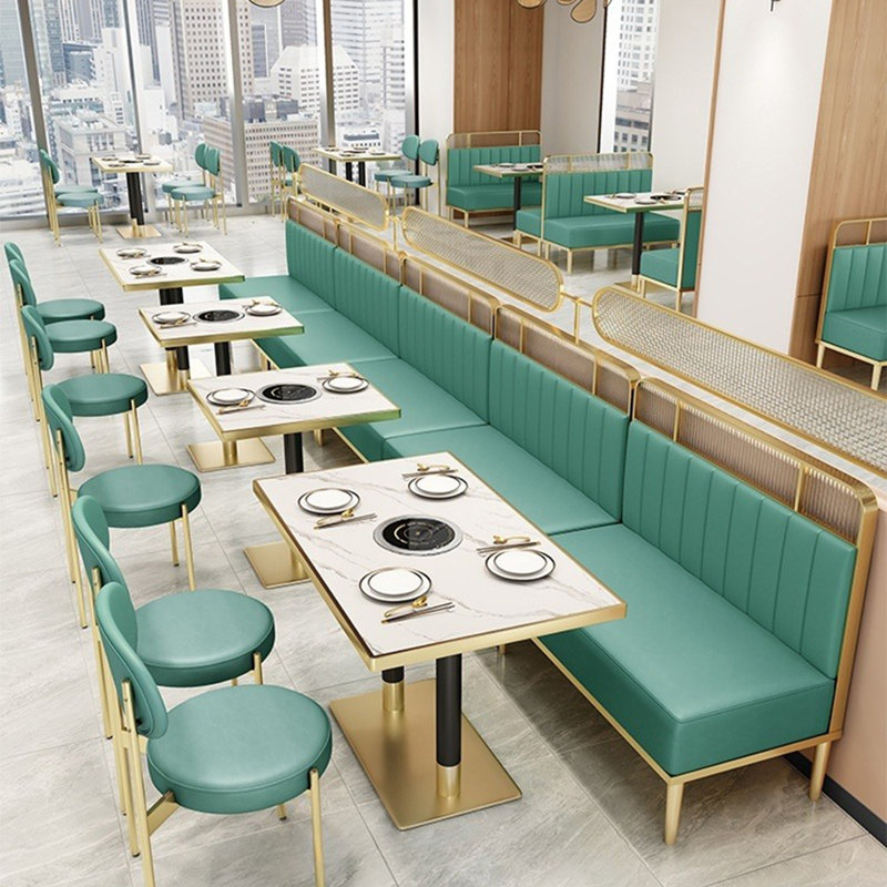 Banc rembourré en similicuir Light Luxury, Turquoise