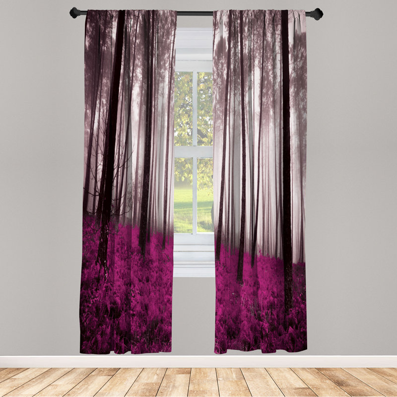 George Oliver Curtains, Pink/Black, 28" W x 95" L