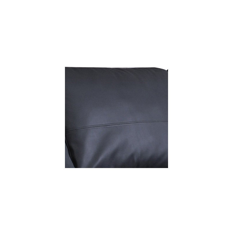 4 Seater Faux Leather Corner Sofa , Black, Left facing