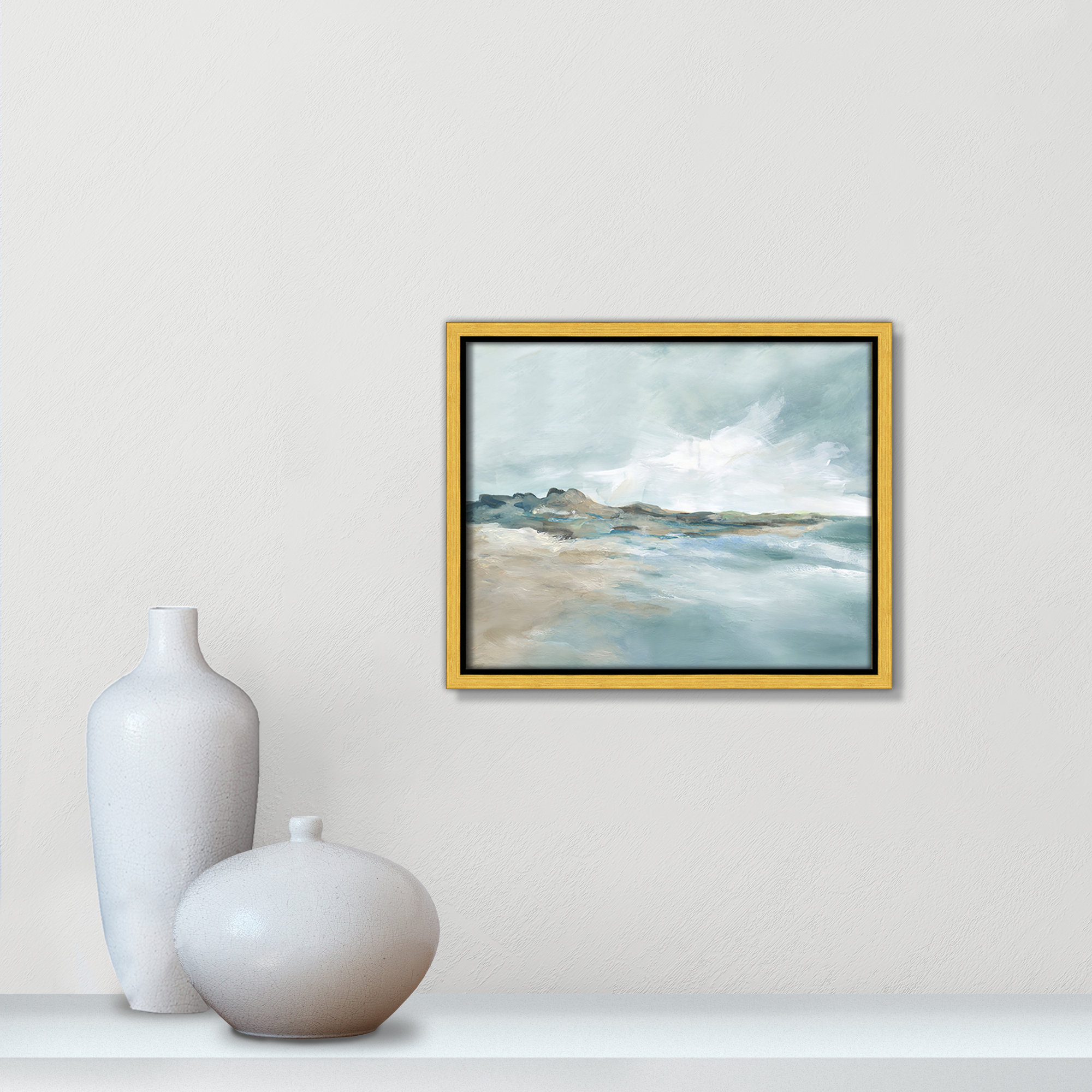 Sandpoint Print by Carol Robinson, 9.5" H x 11.5" W, Gold