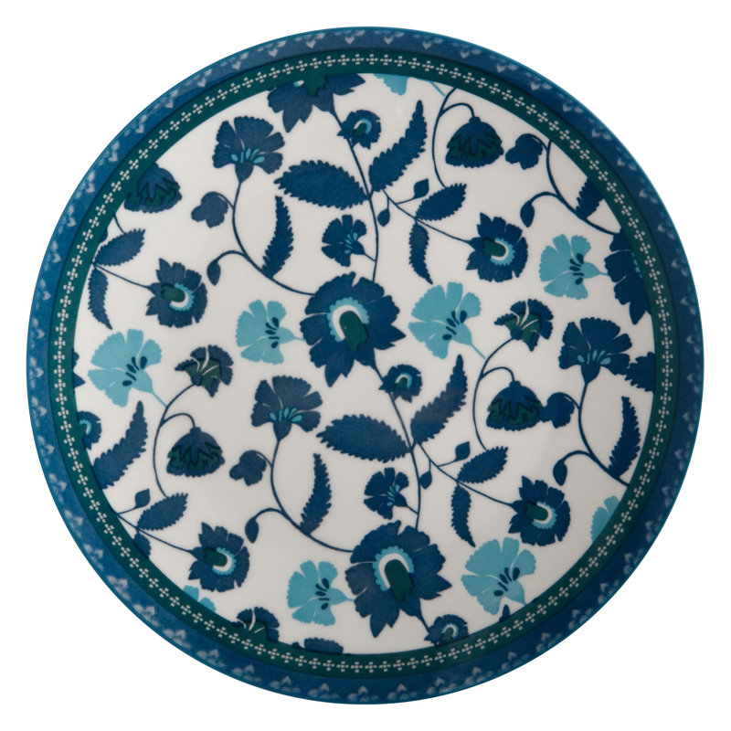 Maxwell & Williams Rhapsody dinner plate, porcelain, blue, 26.5cm, Blue / White / Grey