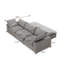 Canapé modulaire rembourré en lin avec repose-pieds 5 pièces Kenda-254913735