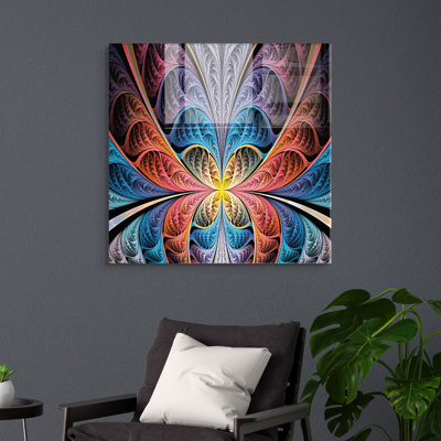 Élégante peinture décorative en verre trempé de 15,7 po x 15,7 po | 100% verre trempé, épaisseur: 0,16 pouce | Parfait pour la décoration intérieure, l'esthétique moderne et l'exposition d'art mural unique