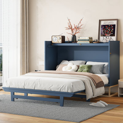 Queen Murphy Bed - Industrial Iron Legs
