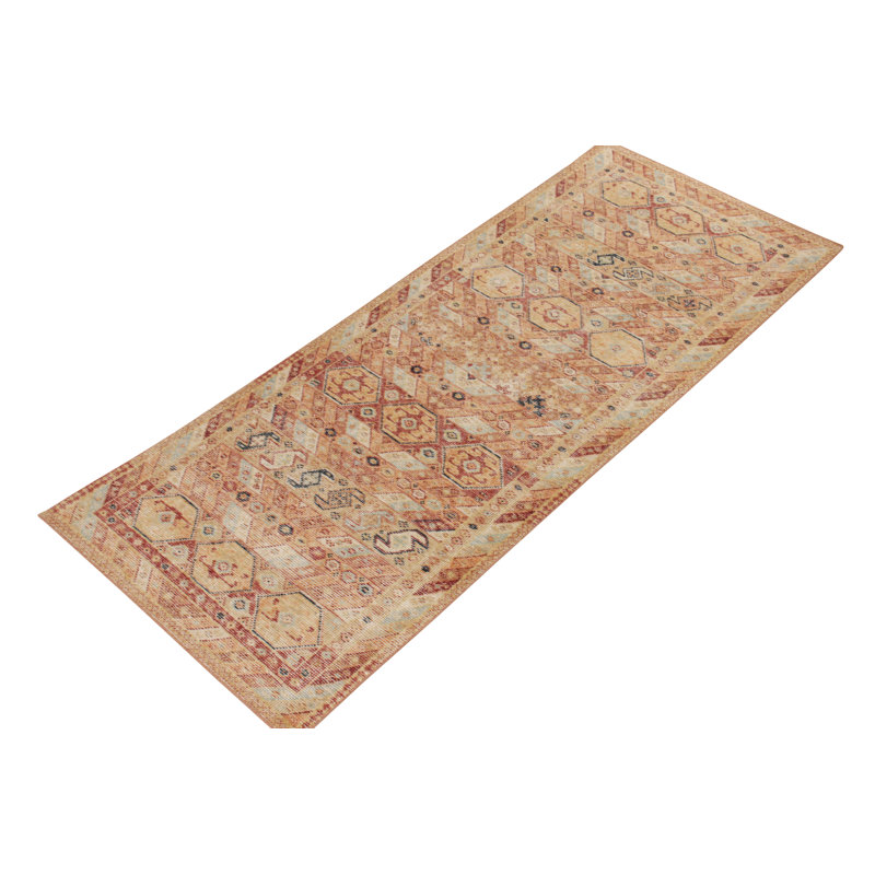Homage Wool Oriental Area Rug in Orange/Red/Blue