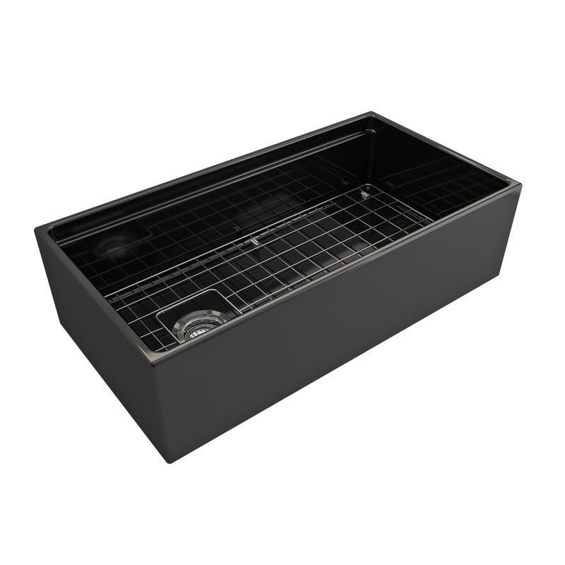 30'' L Single Basin Kitchen Sink, Black