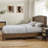 Boatwright 48.5'' H Rattan Farmhouse Wooden Wingback Bed with Solid Wood Frame-1647544117-1642812554