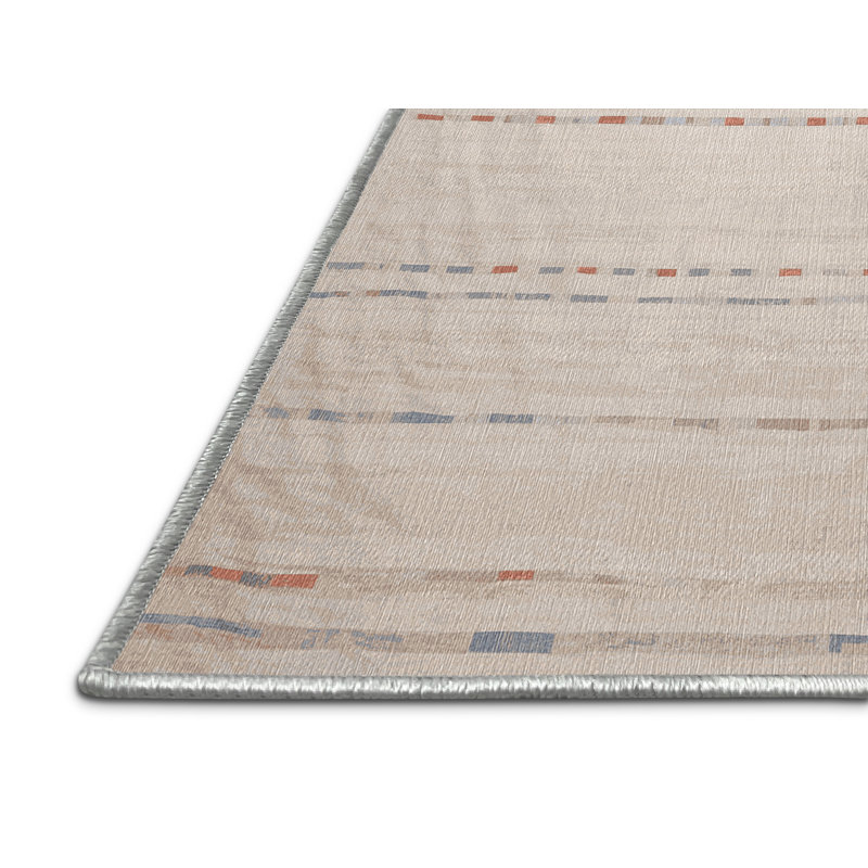 Tapis beige lavable à la machine, Carré 5 pi