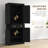 72.5" Kitchen Pantry Cabinet, Traditional Freestanding Storage Cabinet with 4 Doors, Drawer and 3 Adjustable Shelves for Dining Room, Black Wood Grain-269854377-269854379