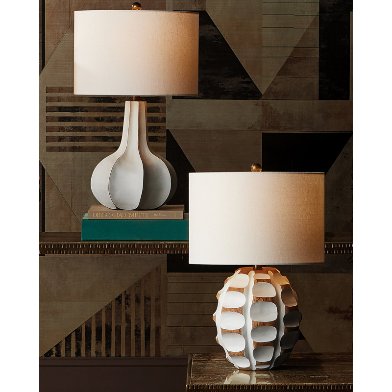 Betel Nut Table Lamp, White