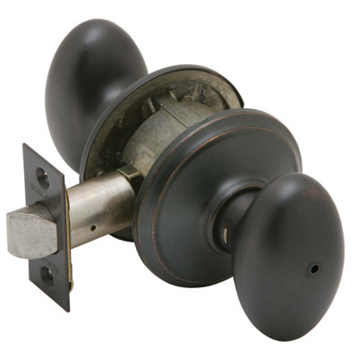Bouton d’intimité en laiton vieilli de couleur bronze à droite ou à gauche