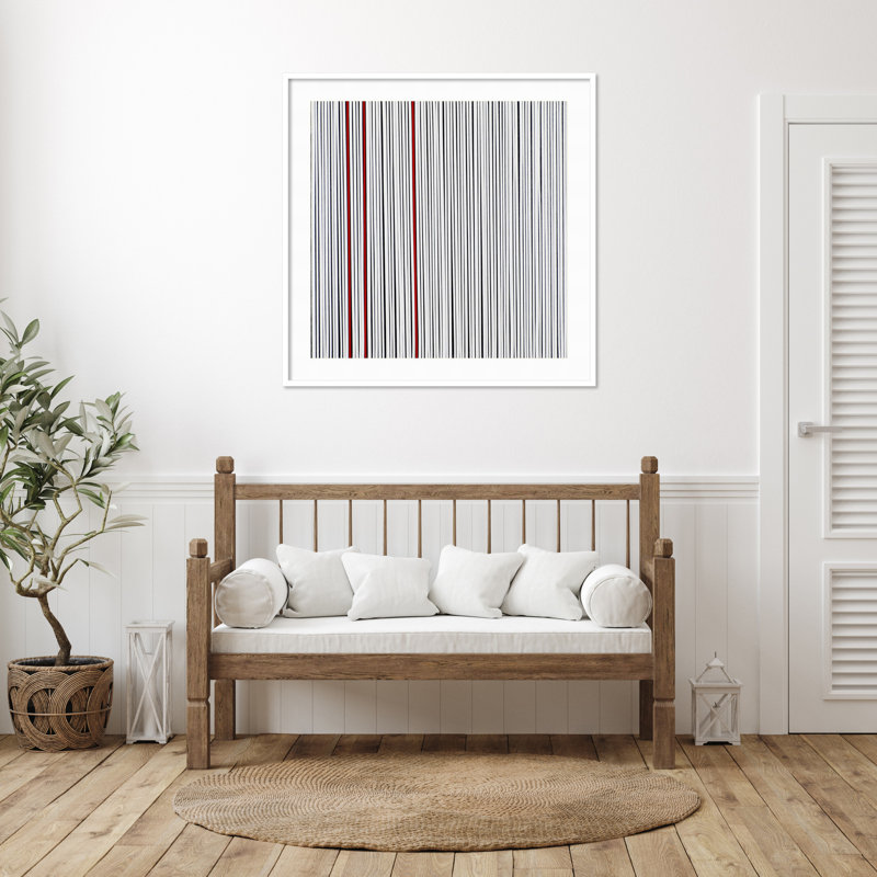 «Mostly White» encadré sur papier par Alex Dunn, H 41 po x l 41 po, Cadre blanc