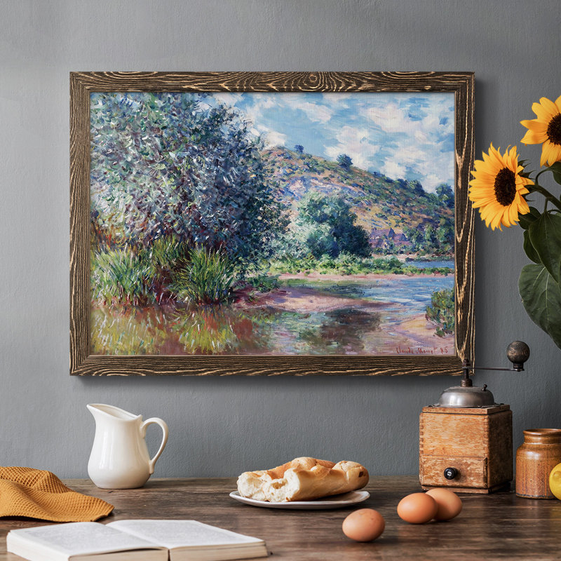 Paysage au port - Reproduction de photo sur toile, H 18 po x l 26 po x P 1,5 po, Noyer