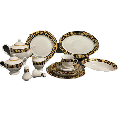 Piece Porcelain China Dinnerware Set - Service for 8