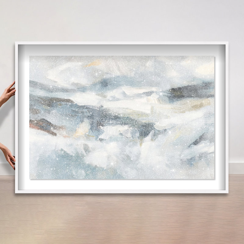 Azule Capri Shadowbox Abstract Print by Oliver Gal, Black Frame, 15 x 10, 37.5"H x 55.5"W, White Frame