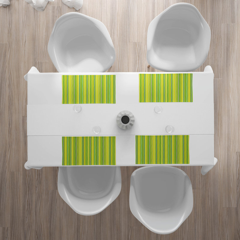 Polyester Striped Rectangle Placemat