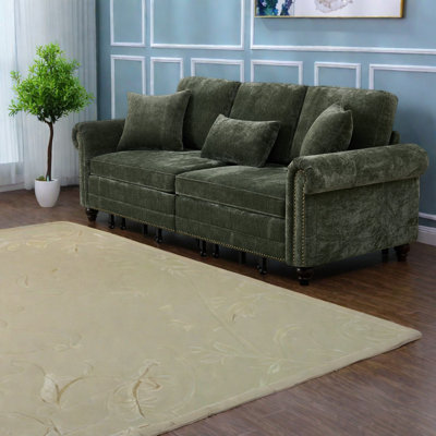 In 1 Convertible Sofas, Chenille Modern Sleeper For Home Office