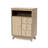 Natural Finish Wave-Patterned Manufactured Wood 3-Drawer 1-Door Bathroom Storage Cabinet