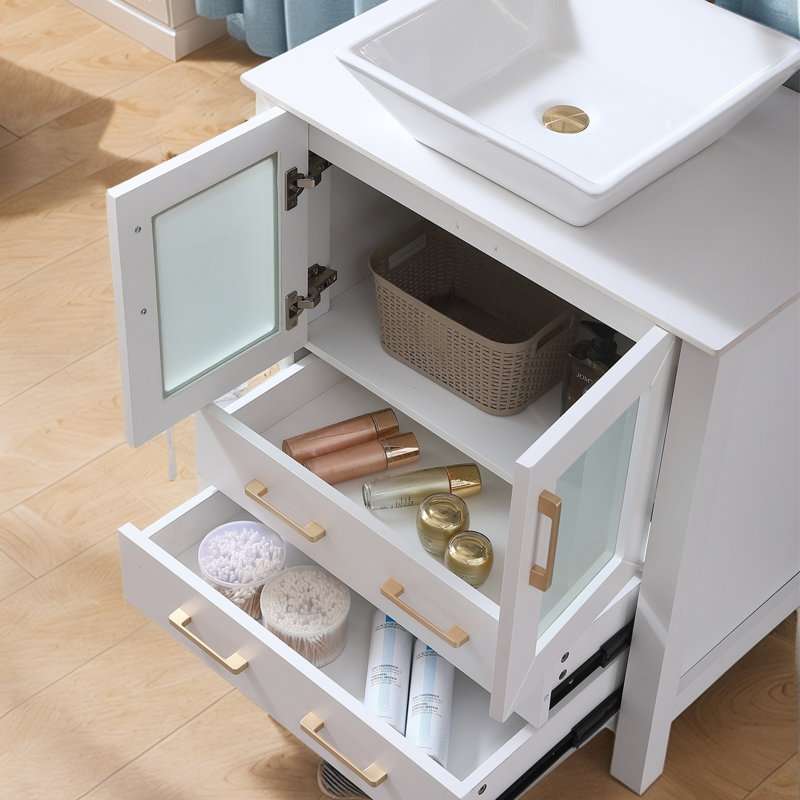 Ensemble de meuble-lavabo simple 30 po Modern, Gris clair