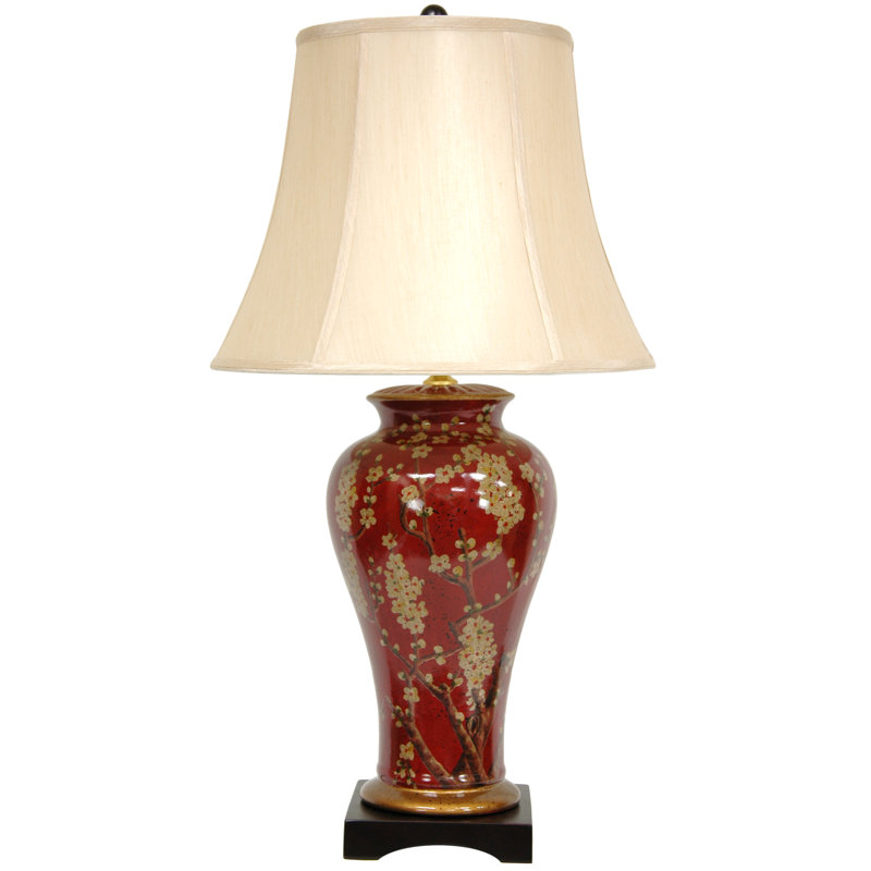 Lampe de table 30 po rouge / brun Irwin