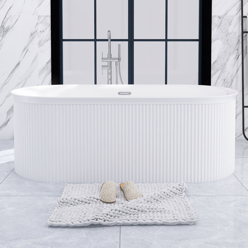 66.9'' x 31.5'' Freestanding Soaking Acrylic Bathtub