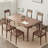Dining room rectangular simple table Walnut Rectangular Solid Wood Top with Solid Wood Base Dining Table-100817201