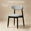 Chaises de cuisine/salle à manger Arriah 27 po modernes, rembourrées, en bois massif, noires (ensemble de 6)-1554542027-1554542030