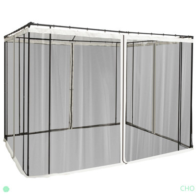 Replacement Mesh Sidewall Netting For Patio Gazebos And Canopy Tents With Zippers (Sidewall Only)