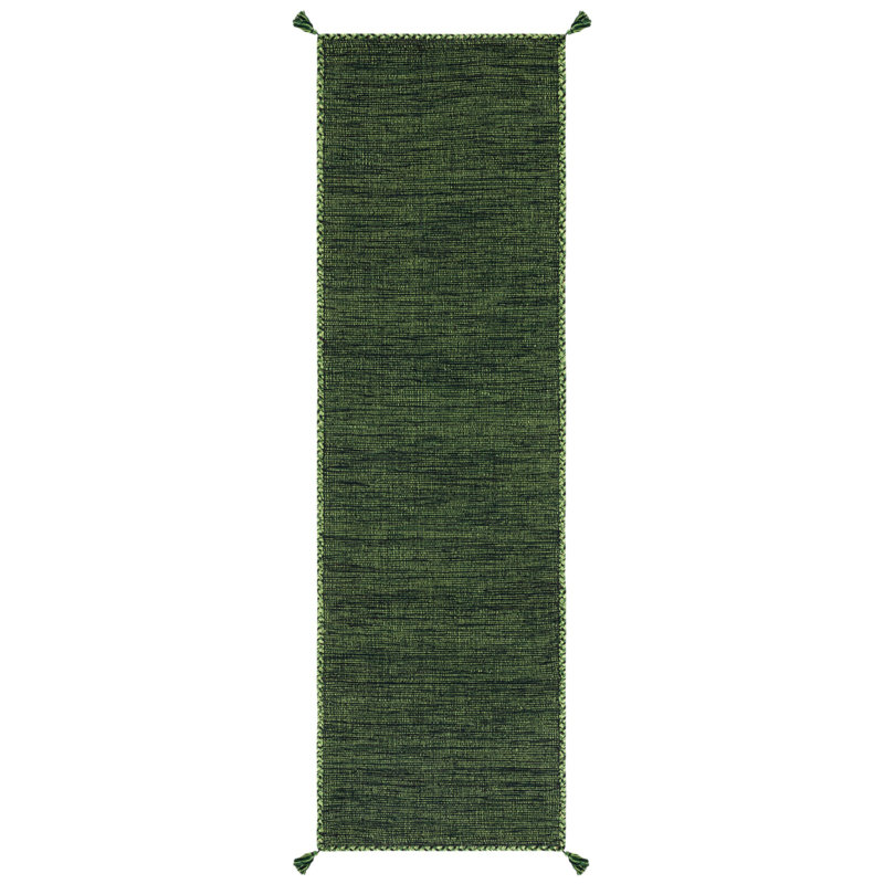 Tapis en coton tissé à la main Montauk, Tapis de couloir 2 pi 3 po x 8 pi