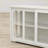 Sideboard, Modern White Kitchen Storage with Sliding Glass Doors | E1 Grade MDF | UV Finish