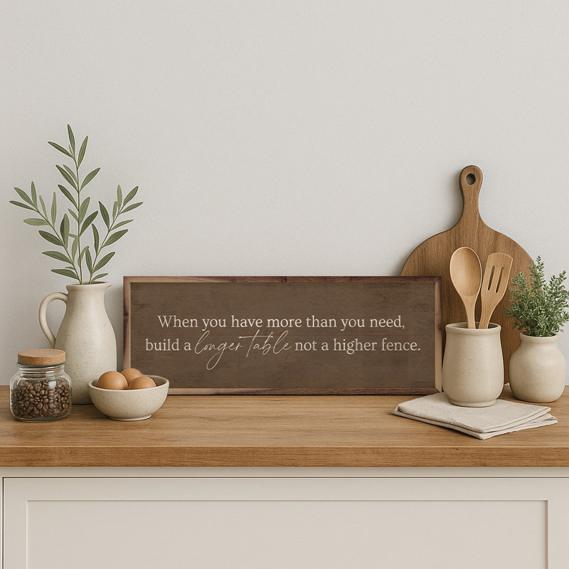 Build A Longer Table, 12" H x 36" W