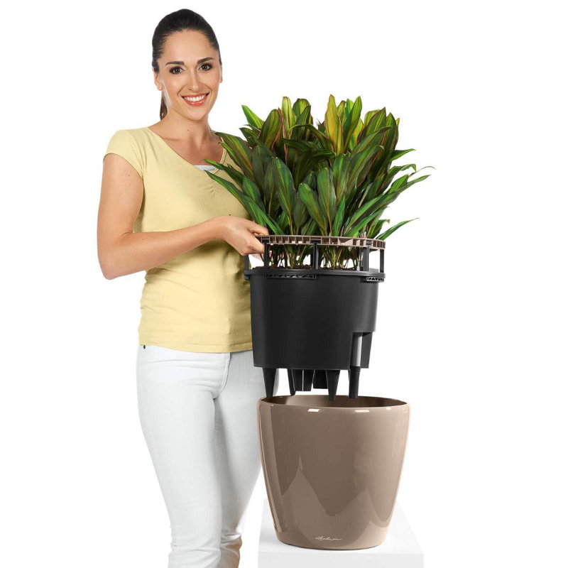 Classico Pot Planter, Sliver, 20cm H x 21cm W x 21cm D