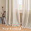 Rideaux semi-transparents avec œillets en mélange de lin - 37 po / 52 po de largeur, panneaux semi-privés et filtrant la lumière pour chambre à coucher -1267717052-1267717043
