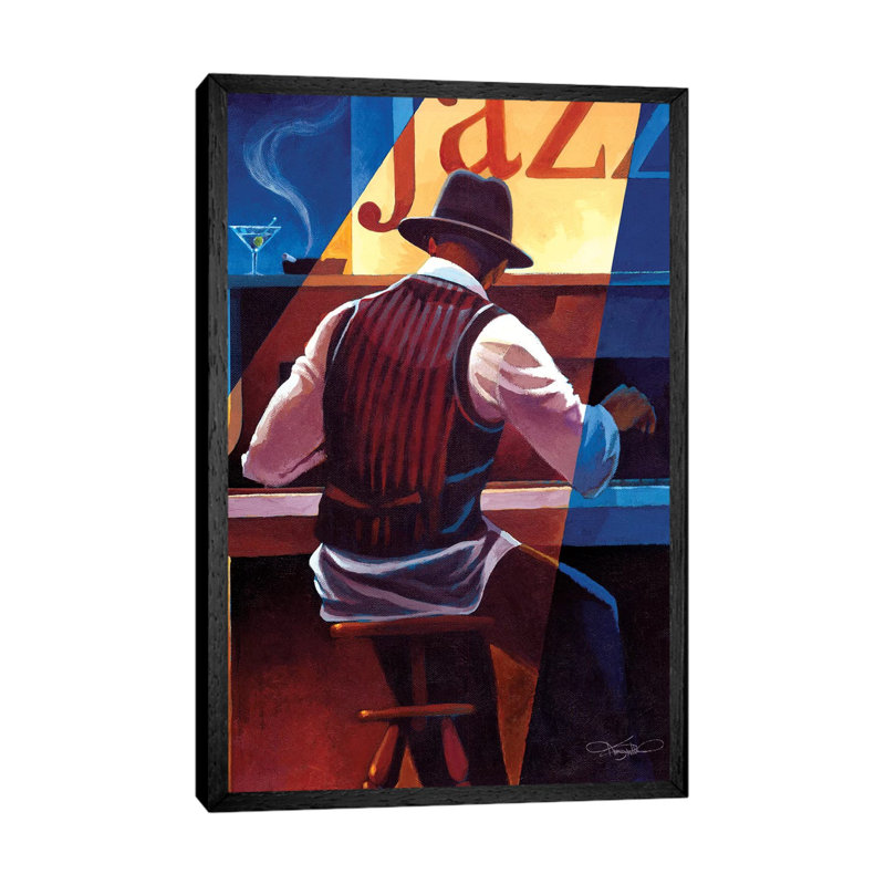 Ragtime by Keith Mallett - Print on Canvas, 30.48 cm H x 45.72 cm W, Black Framed Canvas