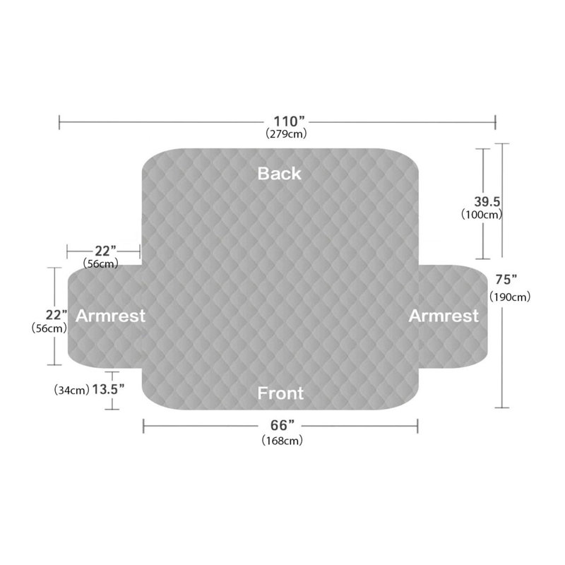 Sofa Slipcover, Black