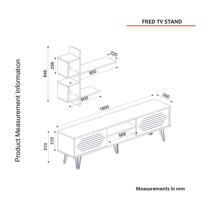 Horwich Unfinished TV Stand for TVs up to 75"