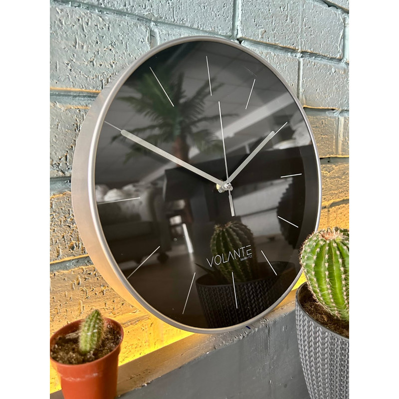Amati Wall Clock, Silver