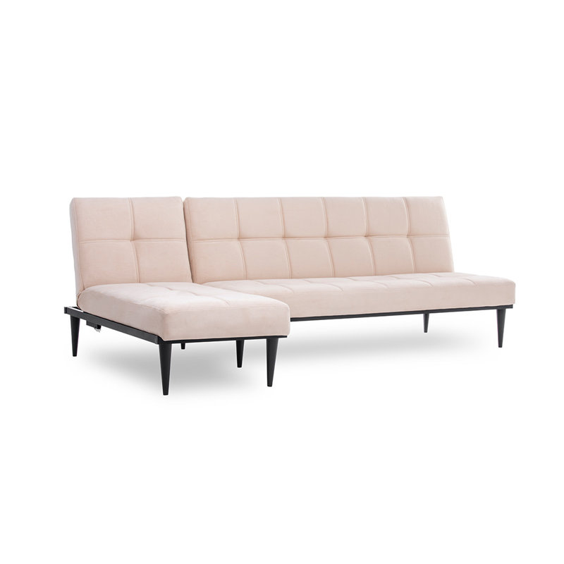 Canapé modulaire 2 pièces Breac, Crème 100% polyester, H 16,1 po x l 84,3 po x P 74,8 po
