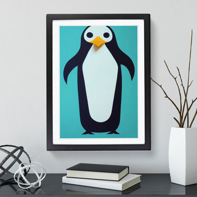Vibrant Penguin Abstract - Wall Art