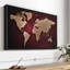 «Maroon World Map Wall Art»-1404668420
