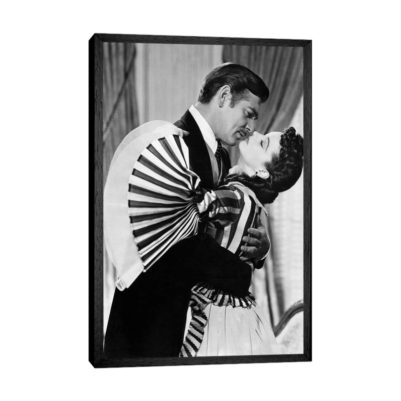Gone With The Wind, 1939 - Print on Canvas, Black Framed, 66.04 cm H x 45.72 cm W