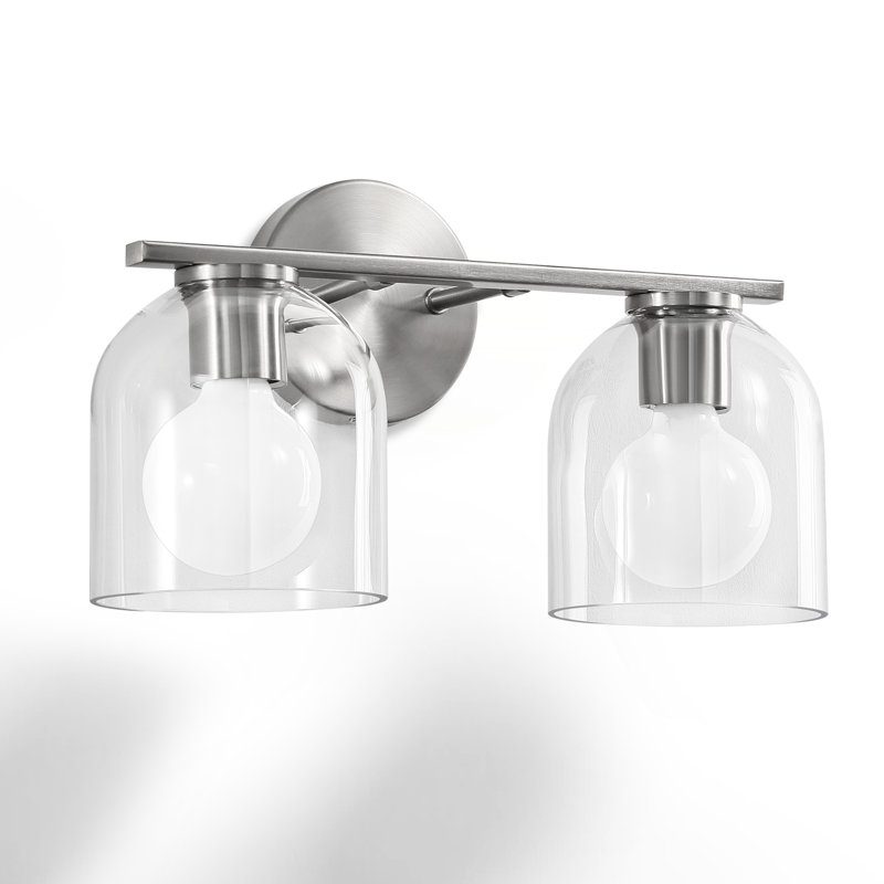Meola 2-Light Dimmable Vanity Light , Brushed Nickel