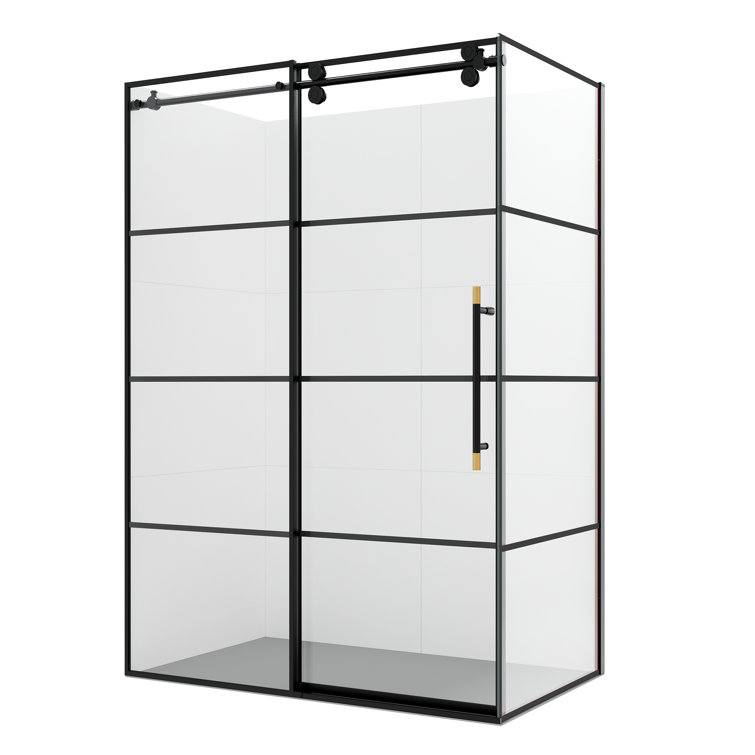 Losar 48'' W 78'' H Framed Rectangle Reversible Shower Enclosure