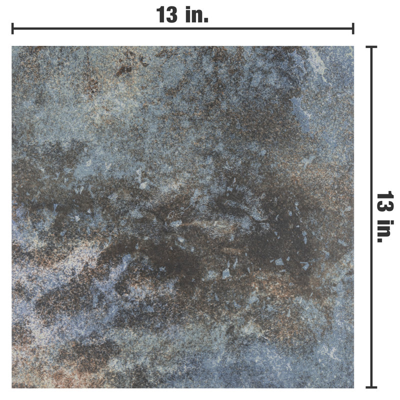 Biotech Ocean 12" x 12" Porcelain Stone Look Wall & Floor Tile, Coral Bay