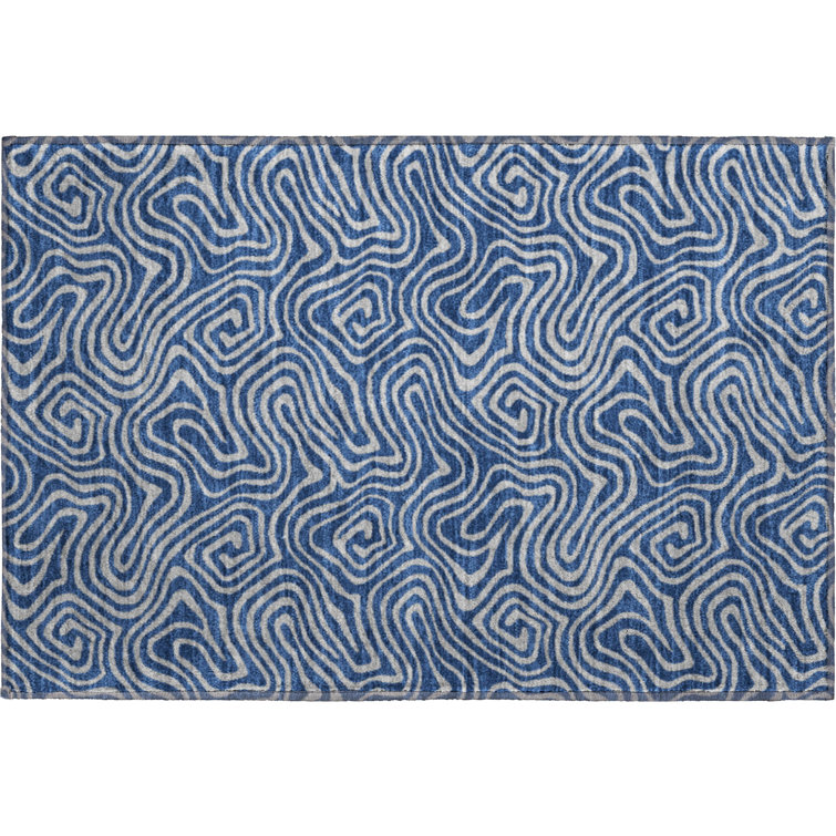 Premium Machine Washable Diskin AMF1031 Swirls Rug