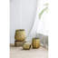 Ensemble de 3 jardinières en métal patiné, L: 12 x 12 x 14 po, M: 9 x 9 x 11,5 po, L: 6,3 x 6,3 x 8,7 po