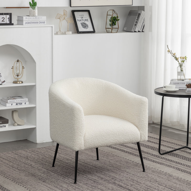 Fauteuil demi-tonneau l 28 po Hisakazu, Noir